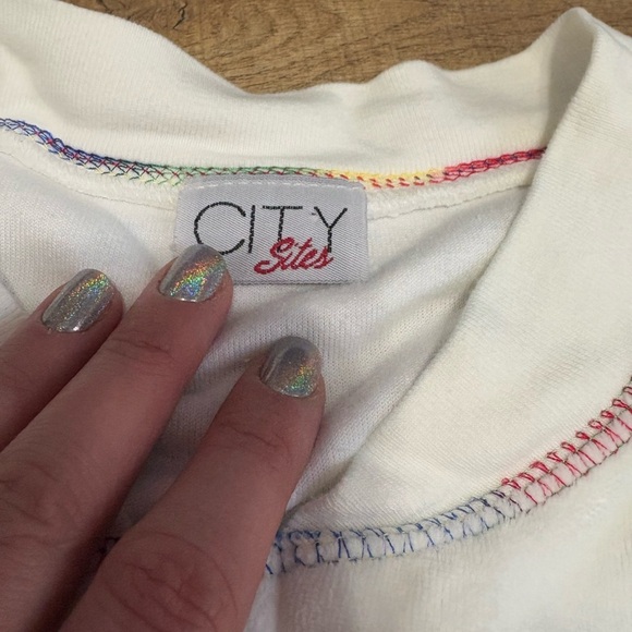 City Sites Zip-Up Jacket with Rainbow Hem - Picture 2 of 4